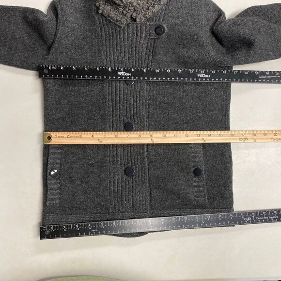 GAP 100% Wool Gray Button Up Sweater Cardigan Shrug Size XS - Picture 10 of 10